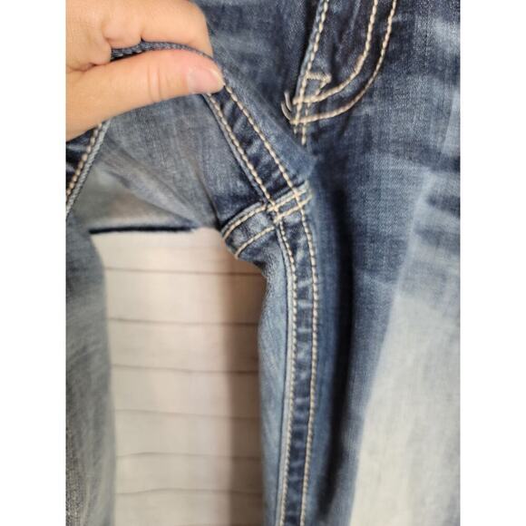 MISS ME BOOT CUT JEANS W EMBROIDERED POCKETS, SZ 30x29 inseam - Picture 7 of 16